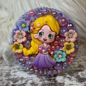 Colorful Princess Brooch with Flowers Rapunzel